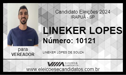 Candidato LINEKER LOPES 2024 - IRAPUÃ - Eleições