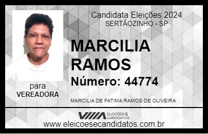 Candidato MARCILIA RAMOS 2024 - SERTÃOZINHO - Eleições