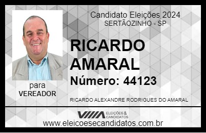 Candidato RICARDO AMARAL 2024 - SERTÃOZINHO - Eleições