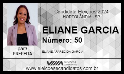 Candidato ELIANE GARCIA 2024 - HORTOLÂNDIA - Eleições