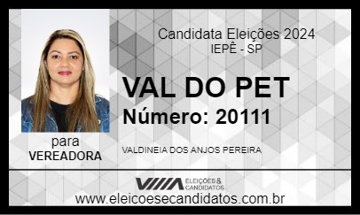 Candidato VAL DO PET 2024 - IEPÊ - Eleições