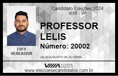 Candidato PROFESSOR LELIS 2024 - IEPÊ - Eleições