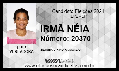 Candidato IRMÃ NÉIA 2024 - IEPÊ - Eleições