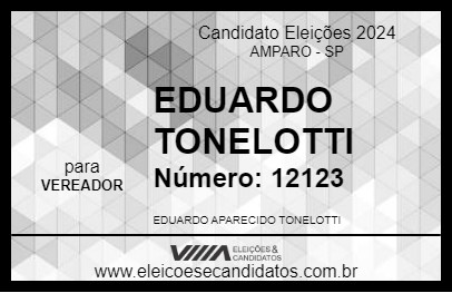 Candidato EDUARDO TONELOTTI 2024 - AMPARO - Eleições