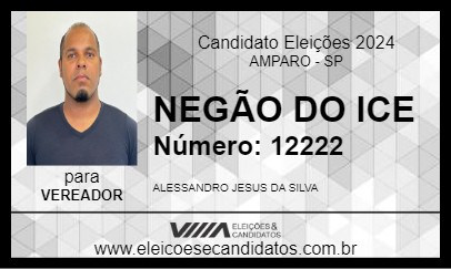 Candidato NEGÃO DO ICE 2024 - AMPARO - Eleições