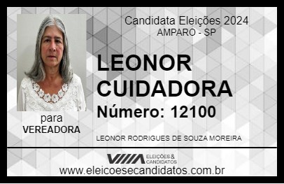 Candidato LEONOR CUIDADORA 2024 - AMPARO - Eleições