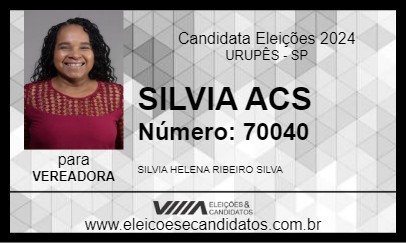 Candidato SILVIA ACS 2024 - URUPÊS - Eleições