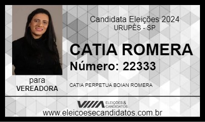 Candidato CATIA ROMERA 2024 - URUPÊS - Eleições