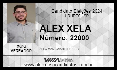 Candidato ALEX XELA 2024 - URUPÊS - Eleições