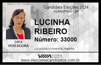 Candidato LUCINHA RIBEIRO 2024 - IGARAPAVA - Eleições