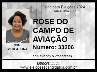 Candidato ROSE DO CAMPO DE AVIAÇÃO 2024 - IGARAPAVA - Eleições