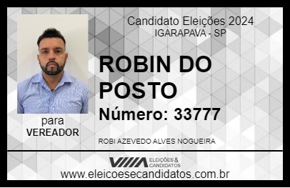 Candidato ROBIN DO POSTO 2024 - IGARAPAVA - Eleições