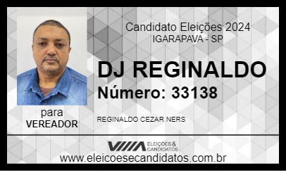 Candidato DJ REGINALDO 2024 - IGARAPAVA - Eleições