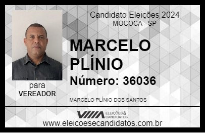 Candidato MARCELO PLÍNIO 2024 - MOCOCA - Eleições