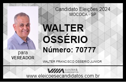 Candidato WALTER OSSÉRIO 2024 - MOCOCA - Eleições