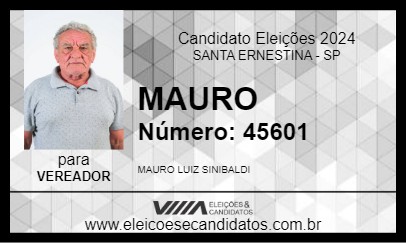 Candidato MAURO 2024 - SANTA ERNESTINA - Eleições