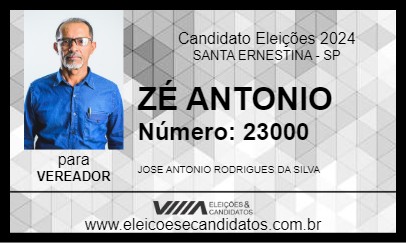 Candidato ZÉ ANTONIO 2024 - SANTA ERNESTINA - Eleições