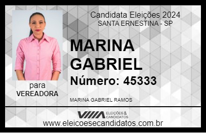 Candidato MARINA GABRIEL  2024 - SANTA ERNESTINA - Eleições