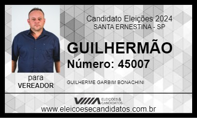 Candidato GUILHERMÃO 2024 - SANTA ERNESTINA - Eleições