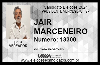 Candidato JAIR MARCENEIRO 2024 - PRESIDENTE VENCESLAU - Eleições