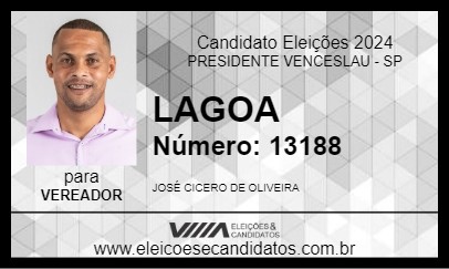 Candidato LAGOA 2024 - PRESIDENTE VENCESLAU - Eleições