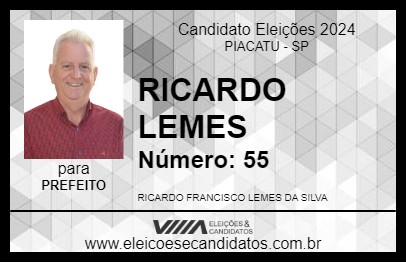 Candidato RICARDO LEMES 2024 - PIACATU - Eleições