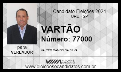 Candidato VARTÃO 2024 - URU - Eleições