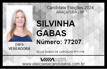 Candidato SILVINHA GABAS 2024 - ARAÇATUBA - Eleições