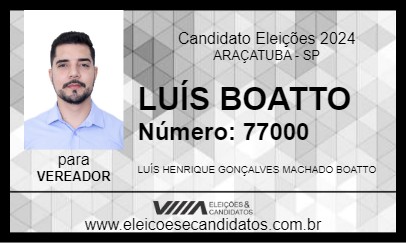 Candidato LUÍS BOATTO 2024 - ARAÇATUBA - Eleições