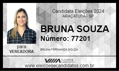 Candidato BRUNA SOUZA 2024 - ARAÇATUBA - Eleições