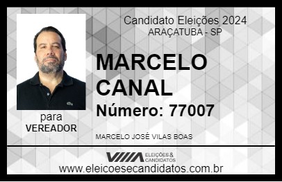 Candidato MARCELO CANAL 2024 - ARAÇATUBA - Eleições