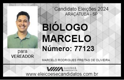 Candidato BIÓLOGO MARCELO 2024 - ARAÇATUBA - Eleições