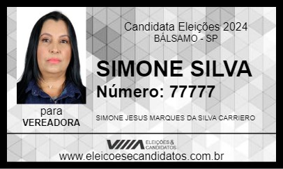 Candidato SIMONE SILVA 2024 - BÁLSAMO - Eleições