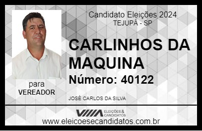 Candidato CARLINHOS DA MAQUINA 2024 - TEJUPÁ - Eleições