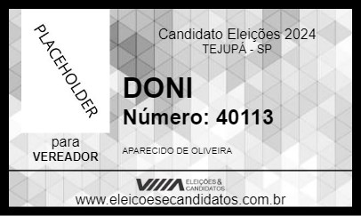 Candidato DONI 2024 - TEJUPÁ - Eleições