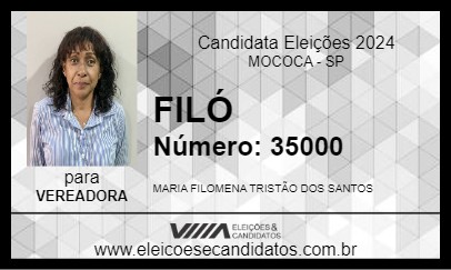 Candidato FILÓ 2024 - MOCOCA - Eleições