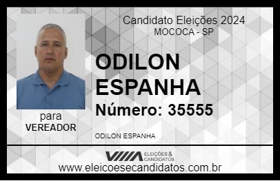 Candidato ODILON ESPANHA 2024 - MOCOCA - Eleições