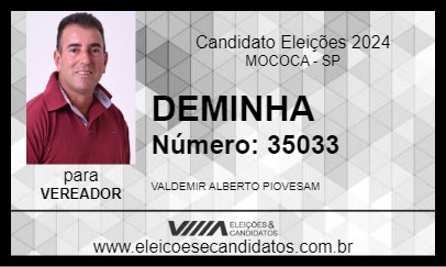 Candidato DEMINHA IGARAÍ 2024 - MOCOCA - Eleições