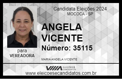 Candidato ANGELA VICENTE 2024 - MOCOCA - Eleições