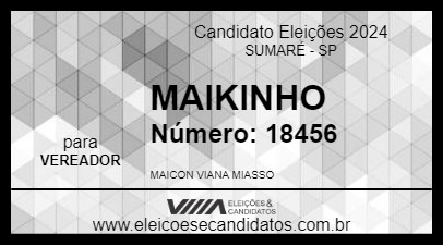 Candidato MAIKINHO 2024 - SUMARÉ - Eleições