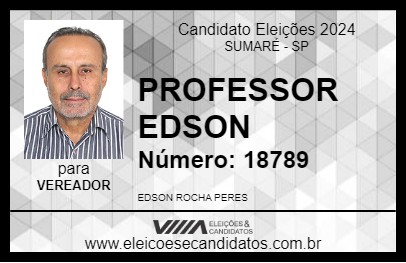 Candidato PROFESSOR EDSON 2024 - SUMARÉ - Eleições