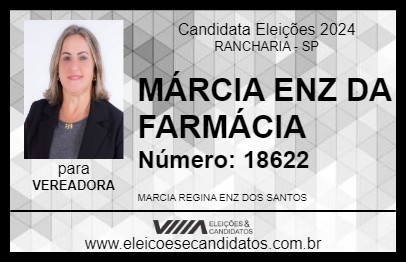 Candidato MÁRCIA ENZ DA FARMÁCIA 2024 - RANCHARIA - Eleições