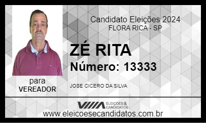 Candidato ZÉ RITA 2024 - FLORA RICA - Eleições