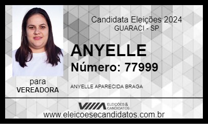 Candidato ANYELLE 2024 - GUARACI - Eleições