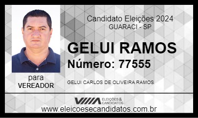 Candidato GELUI RAMOS 2024 - GUARACI - Eleições