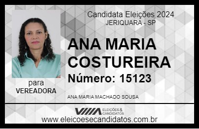 Candidato ANA MARIA COSTUREIRA 2024 - JERIQUARA - Eleições