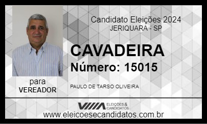 Candidato CAVADEIRA 2024 - JERIQUARA - Eleições