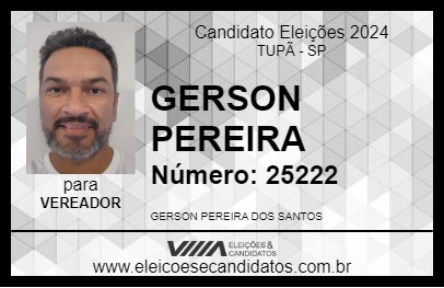 Candidato GERSON PEREIRA 2024 - TUPÃ - Eleições