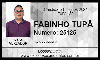 Candidato FABINHO TUPÃ 2024 - TUPÃ - Eleições