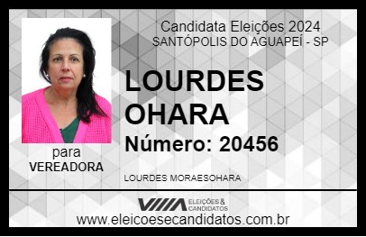 Candidato LOURDES OHARA 2024 - SANTÓPOLIS DO AGUAPEÍ - Eleições